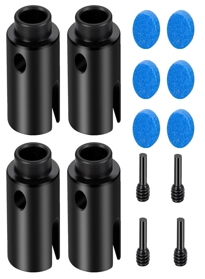 JGGZONE 4PCS Hard Steel 1144 RC Universal Front & Rear Joint Cup Center Drive Coupler RC Joint Drive Cup Compatible with 1/10 TRA-XXAS 4-TEC 2.0 RC Car Upgrade Parts - Image 1